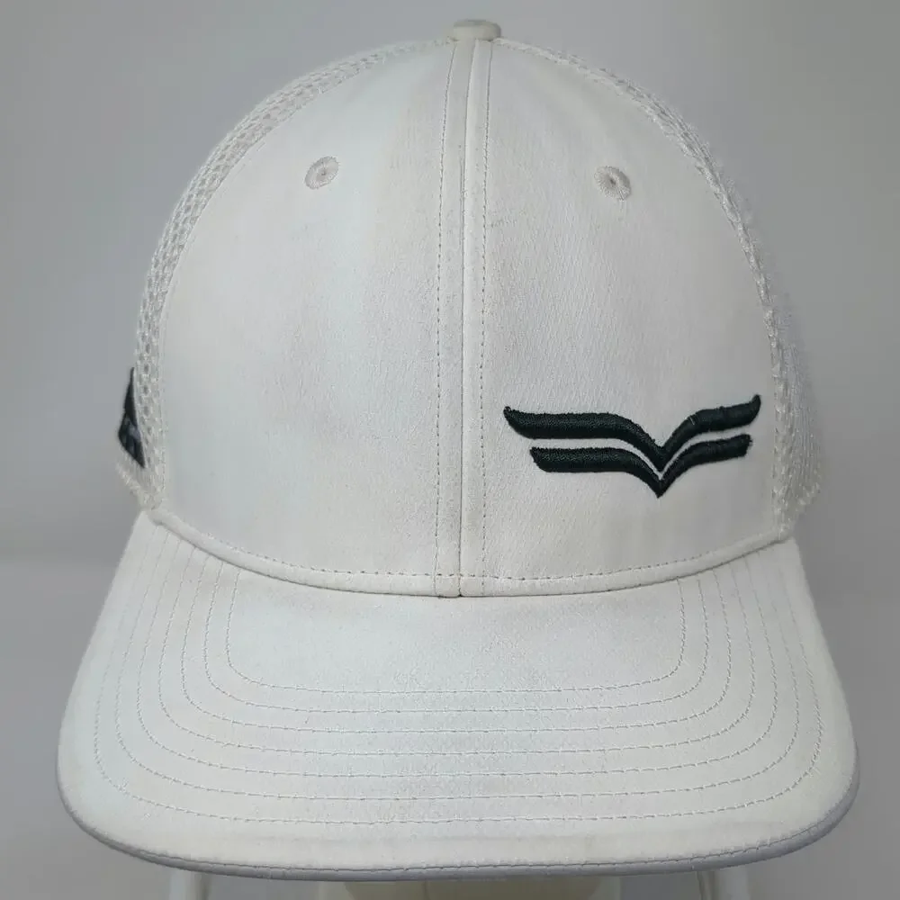 Adidas Vessel Golf Baseball Cap White XL Mesh Back Fitted Wing Logo Sport Hat